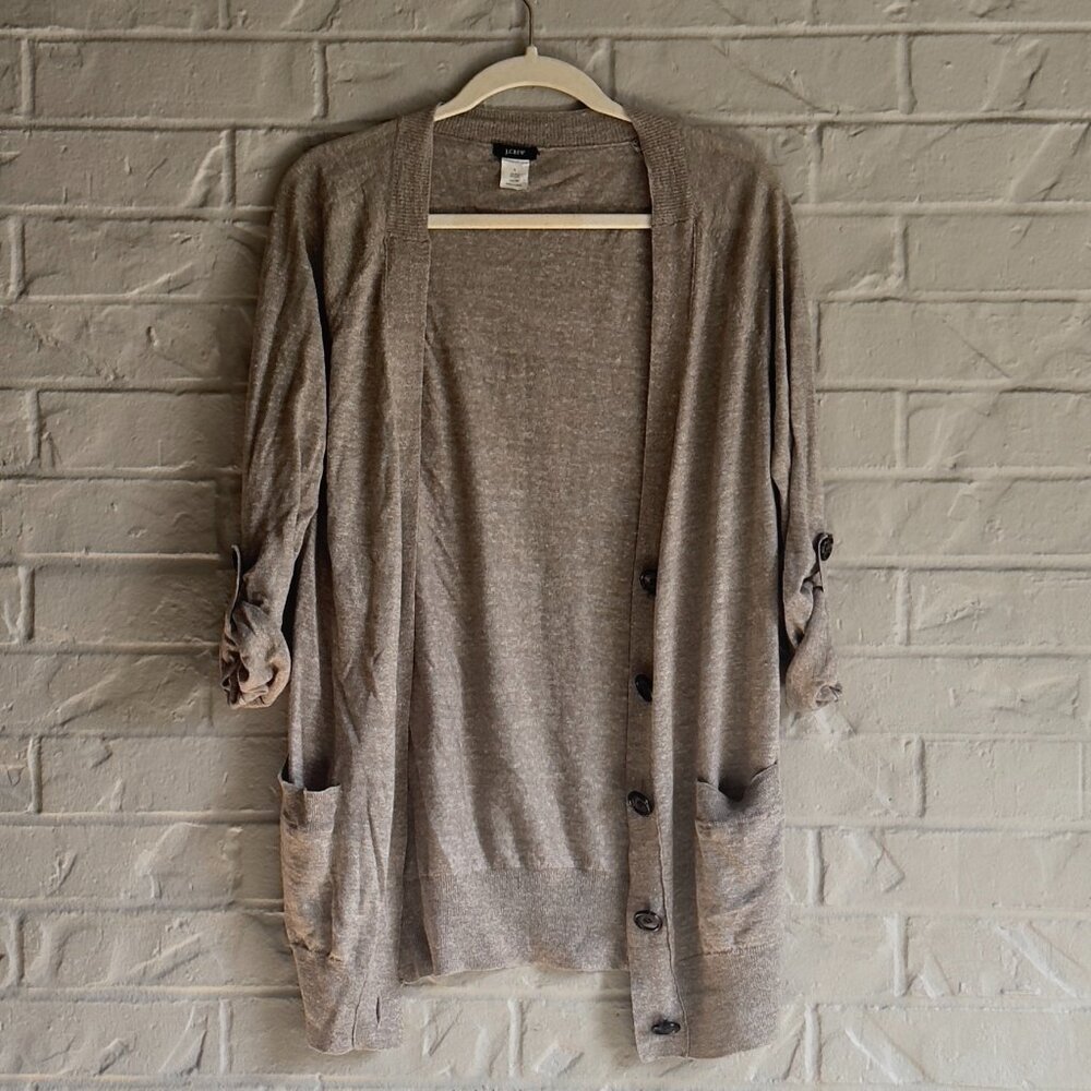 J.Crew Wool Linen Blend Cardigan - Size Small -Lightweight & Versatile!